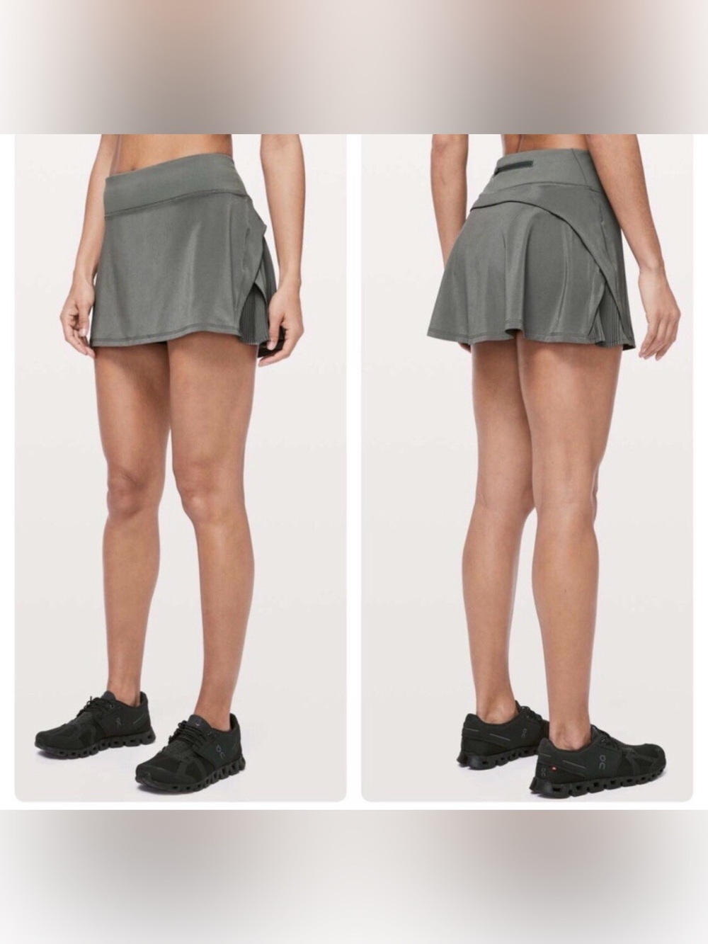 Lululemon Play Off The Pleats Tennis Skirt Grey Sage Skort/Short Size 4